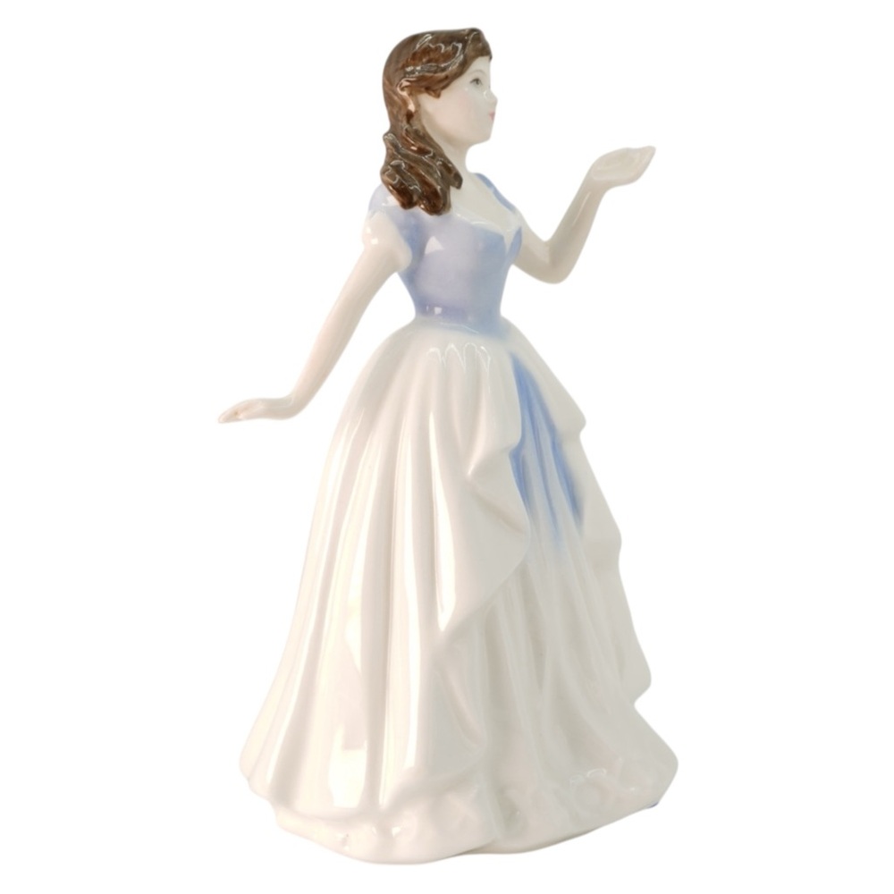 Royal Doulton Base with Blue and Cream Accents - “With all my Love” HN4213